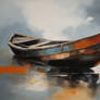 Abstract boat painting
