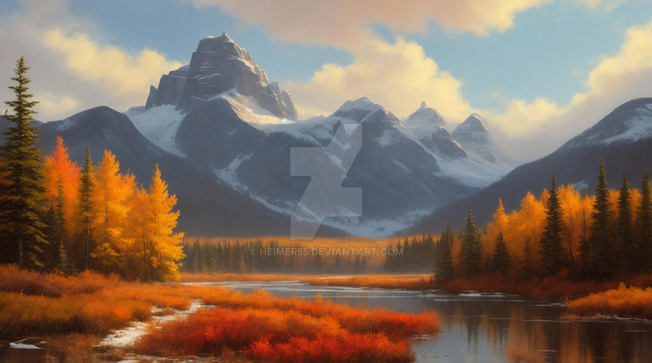 Canadian wilderness in fall color