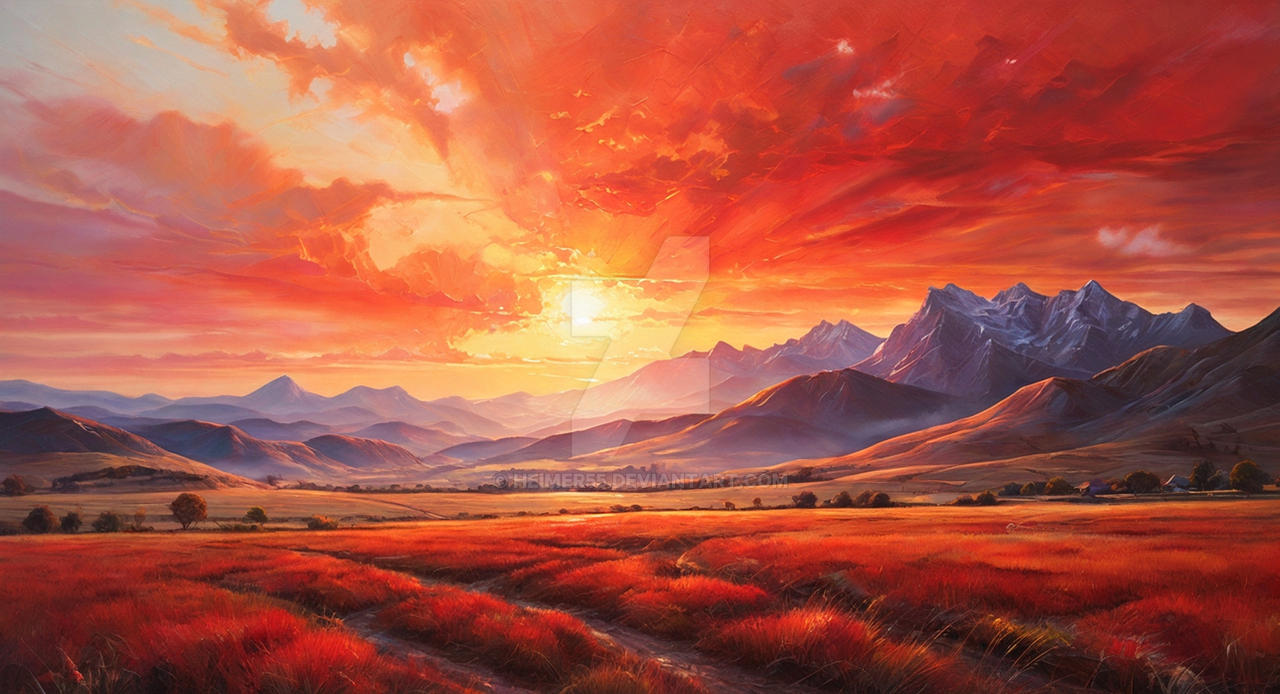 Early morning over the Mountains