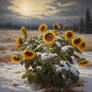 Sunflowers in early winter