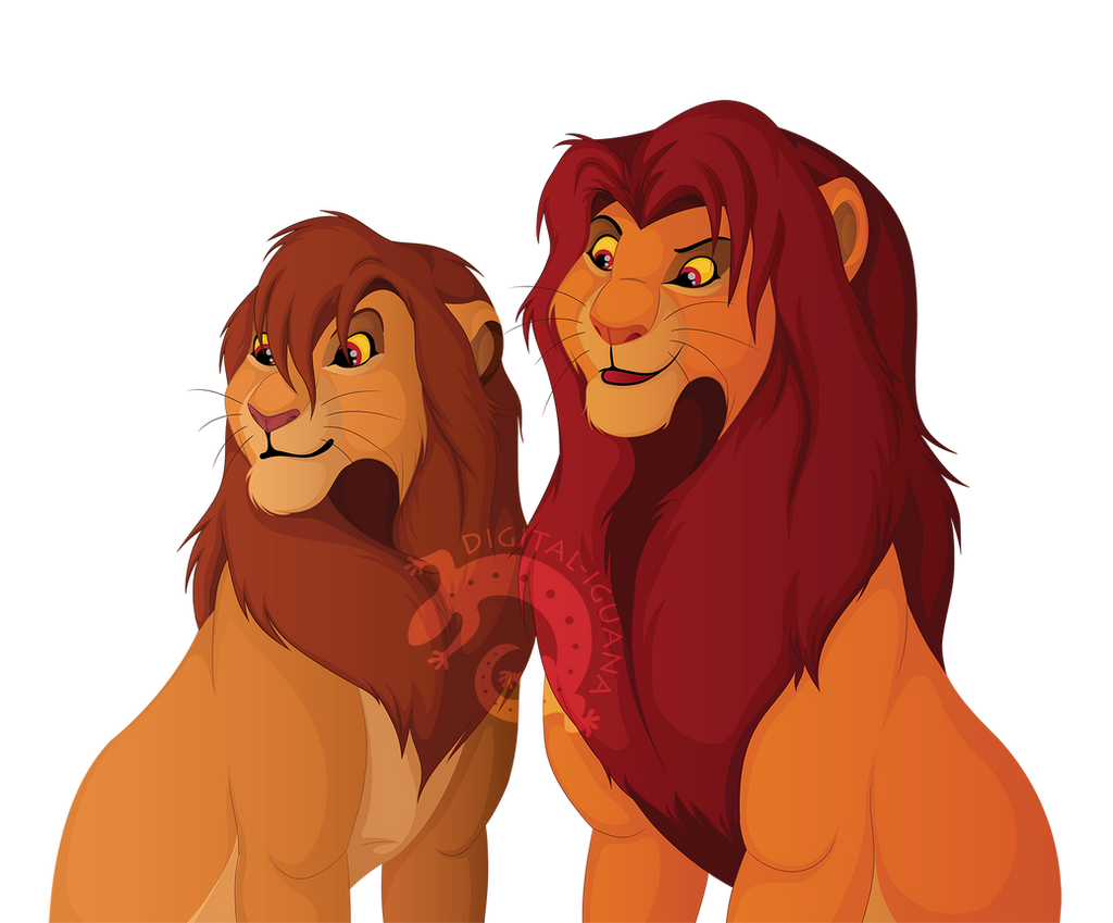 Simba and Kopa Vector by DigitalIguana