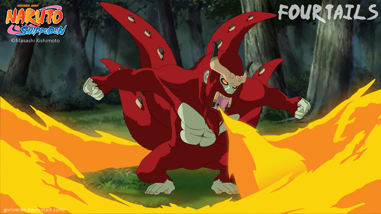 pix 4 Tailed Beast Owner four tails son goku yonbi by