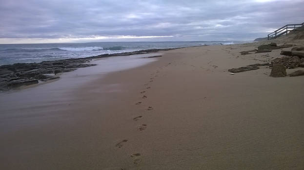 Foot prints on the Bridge.