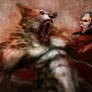 Vampire werewolf fight