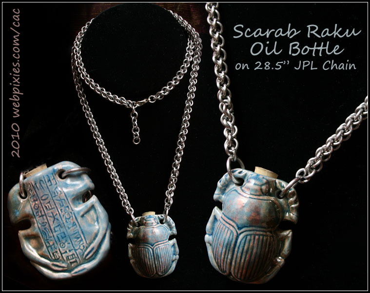 Scarab Bottle Necklace