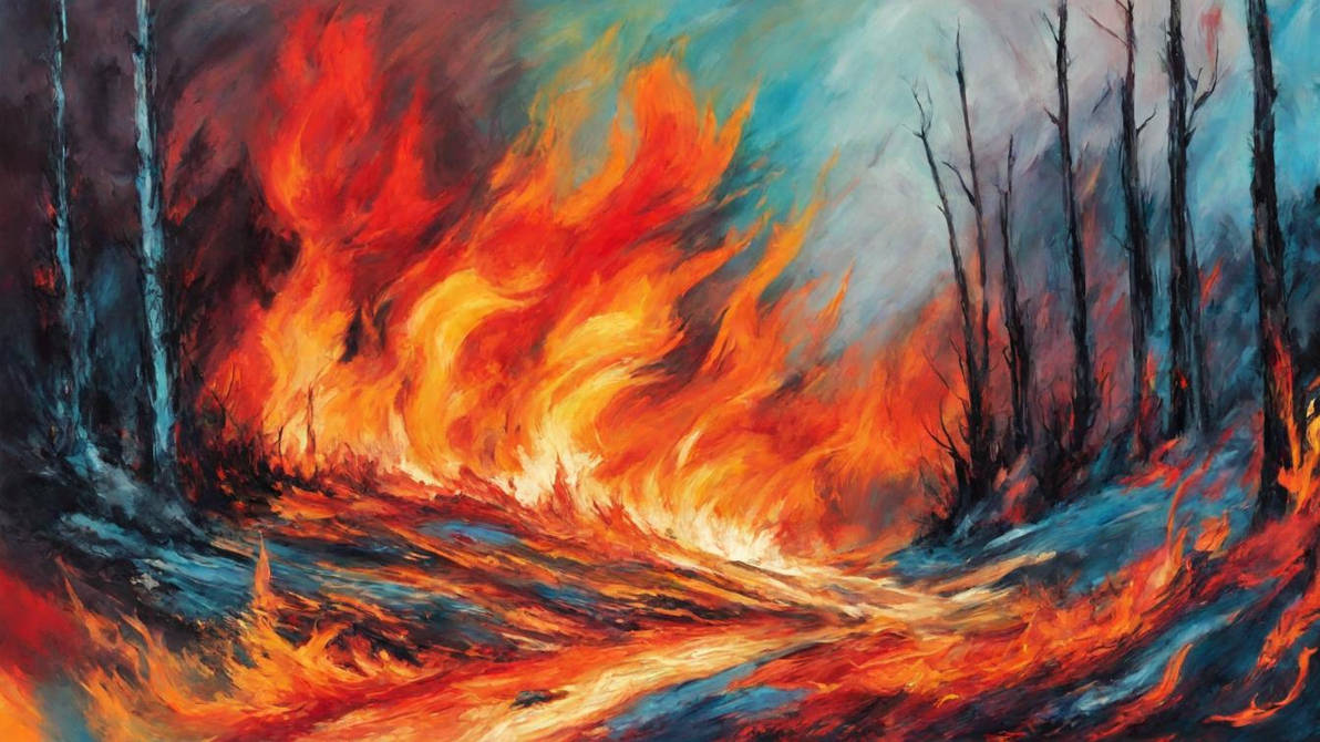 Forest on fire by document10 on DeviantArt