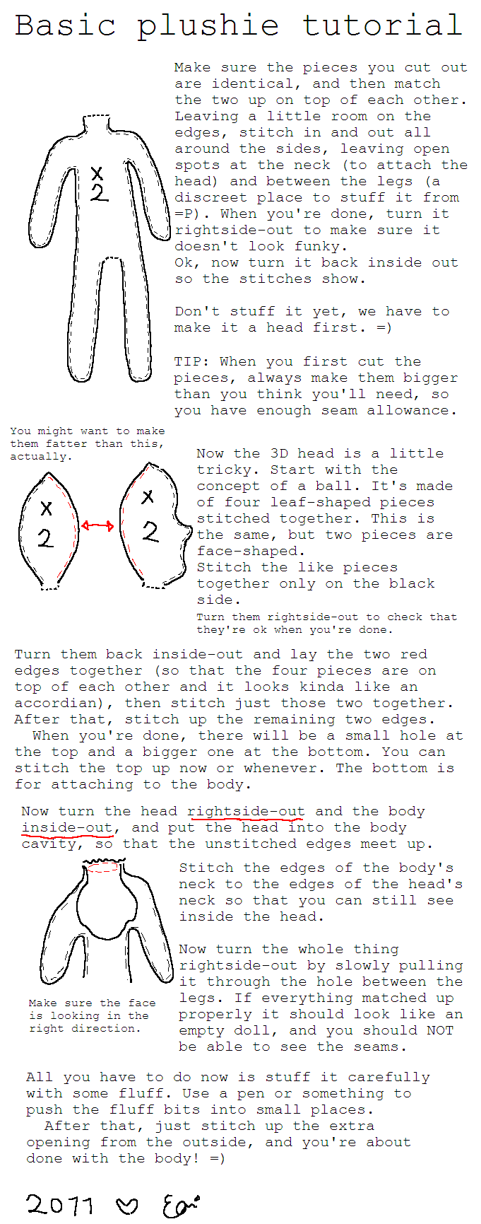 Gingerbread+ basic plush guide by Eloarei on DeviantArt