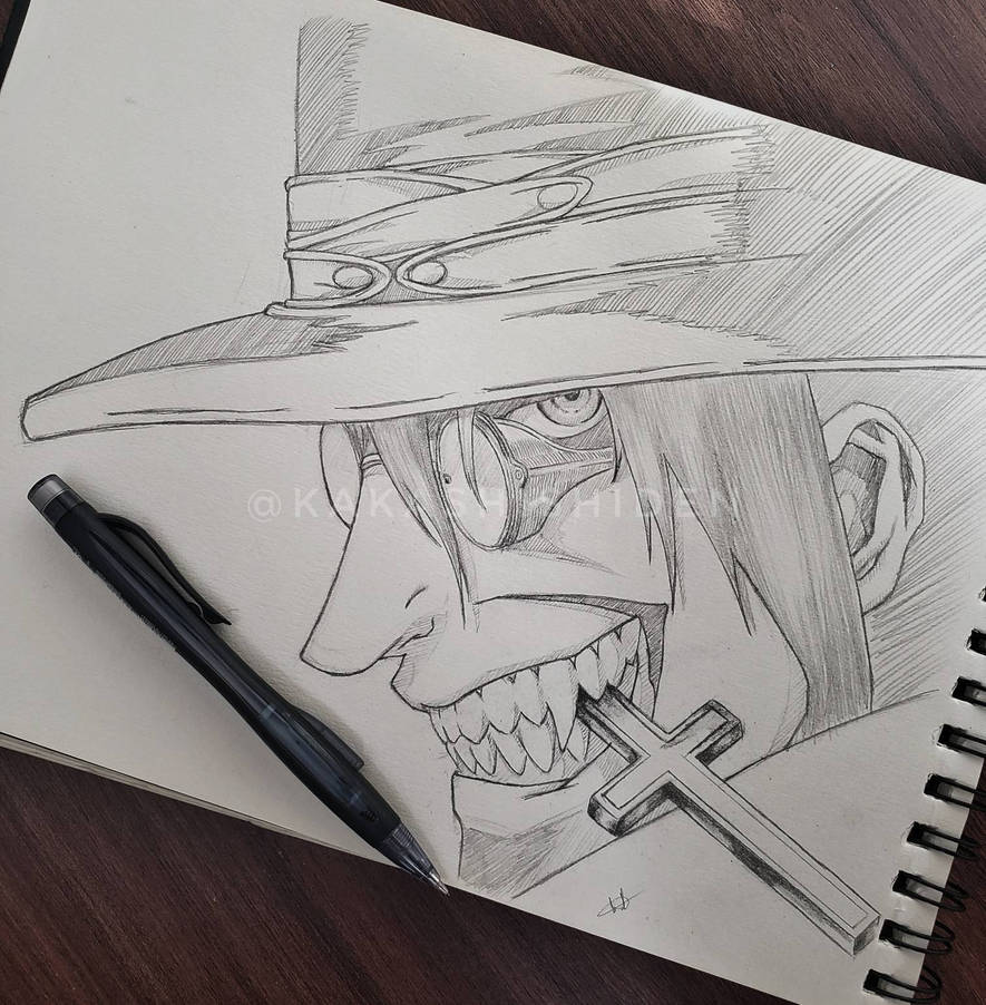 Draw Hellsing Hellsing's Alucard drawing traditional art by kakashishiden on DeviantArt