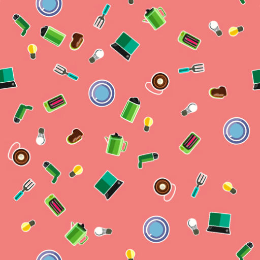 Seamless Pattern Everyday Objects by Ratiemand on DeviantArt