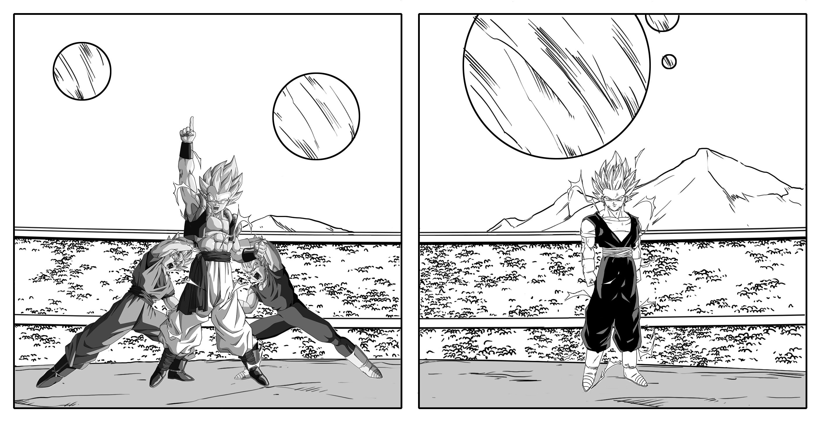 Imagine Dbm Ultimate Fight Gogeta Vs Vegetto Ssj2 by TAIVAN on DeviantArt