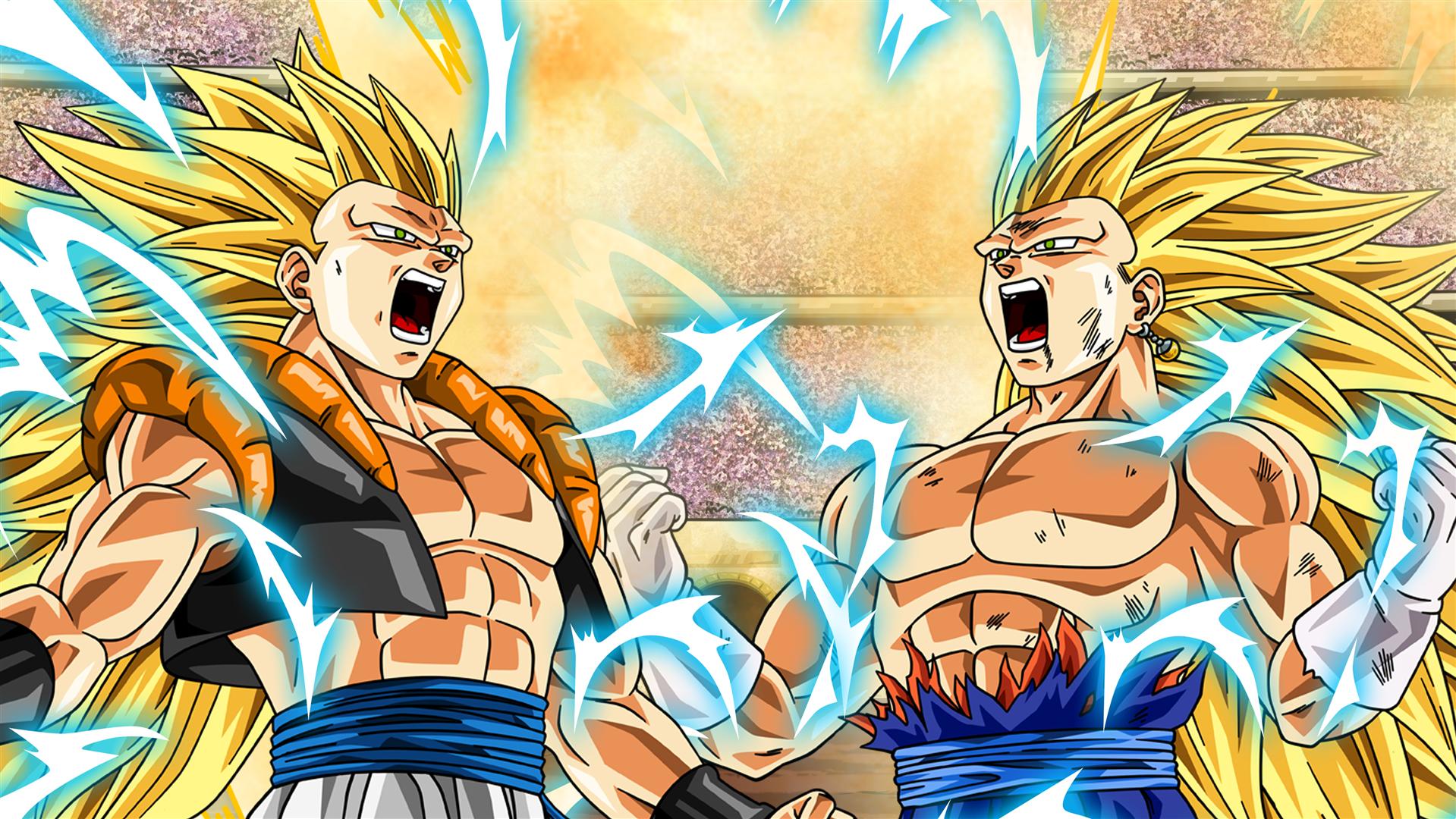 SSJ3 Goku and Vegeta VS SSJ2 Vegito by ojiaz07 on DeviantArt