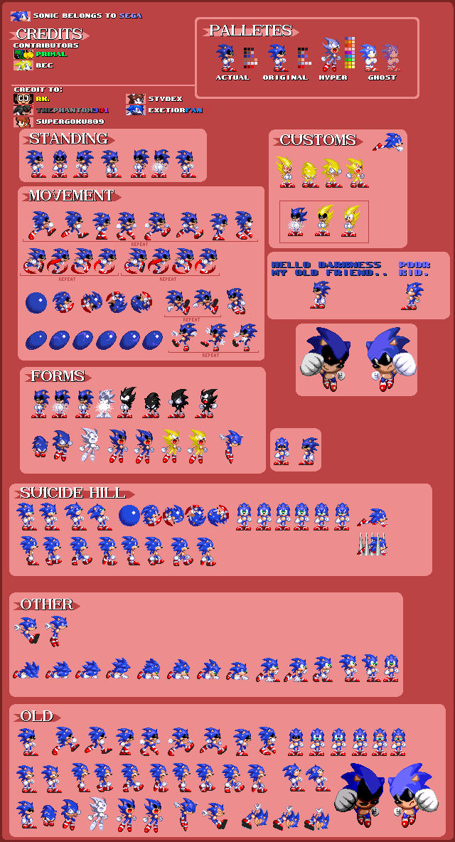 Sonic in Undertale Spritesheet by Ninjacat025 on DeviantArt