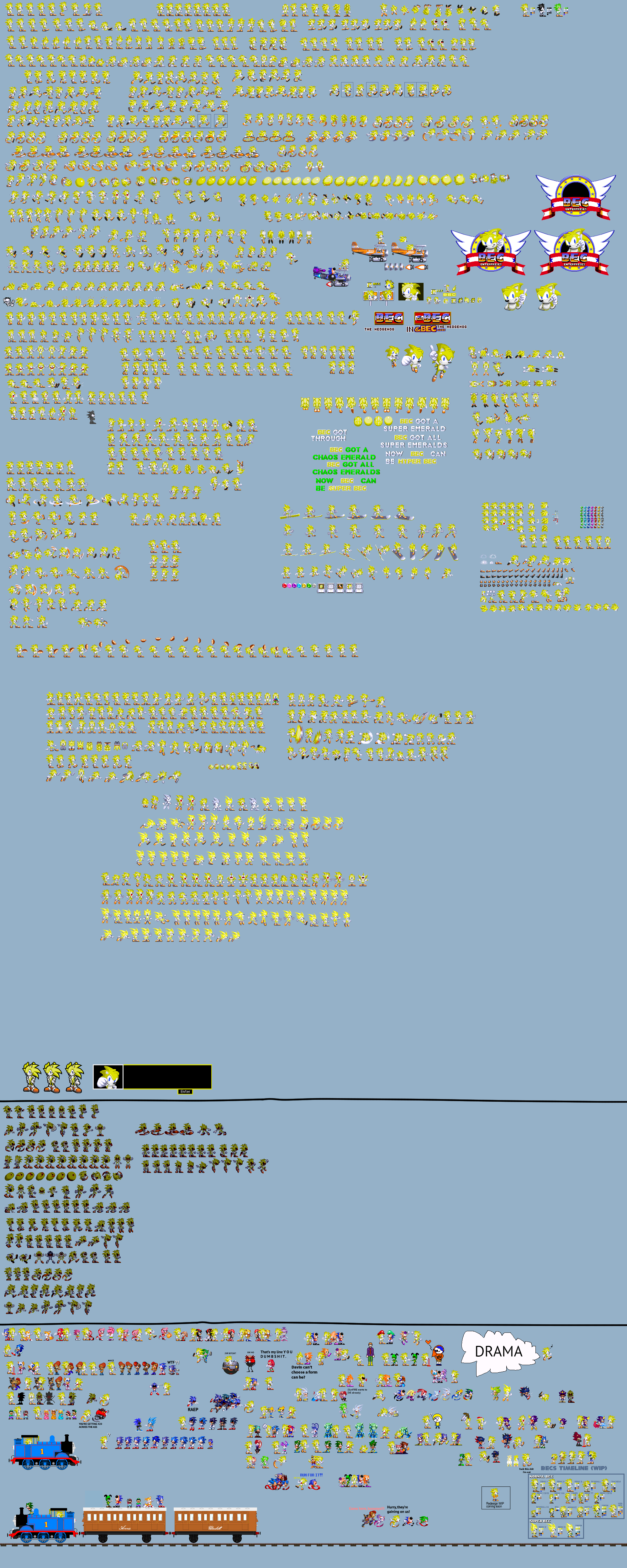 BEC the Hedgehog Sprites