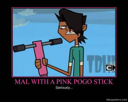 Mal With A Pink Pogo Stick