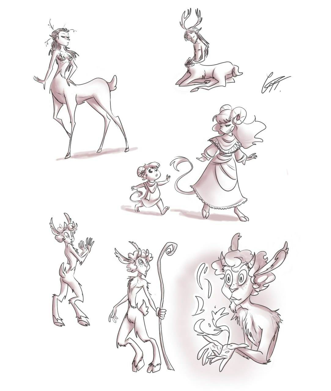 Fauns, centaurs and tieflings