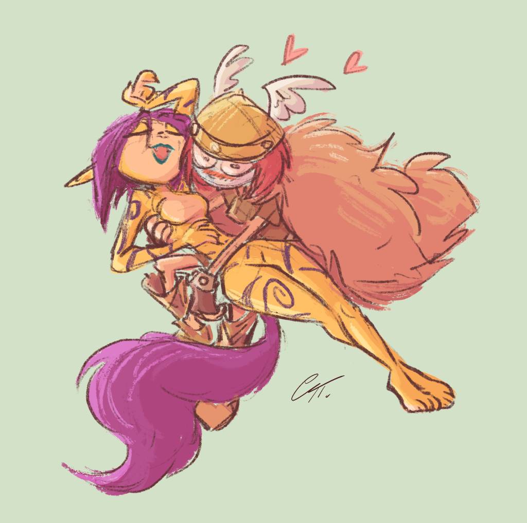 The princess and her furry fairy gf