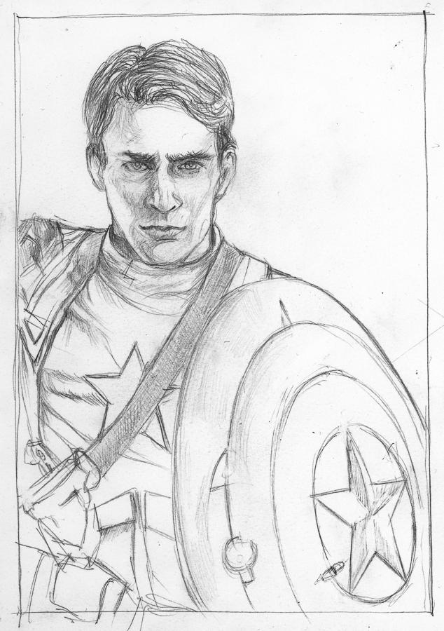 Cap! Marvel Project / #1 Steve Rogers (sketch) by KatyAmlie on DeviantArt