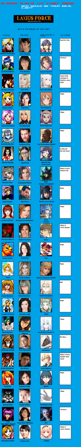 Laxius Force Trilogy Voice Acting Cast