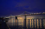 bay bridge at dawn by pacmangeek