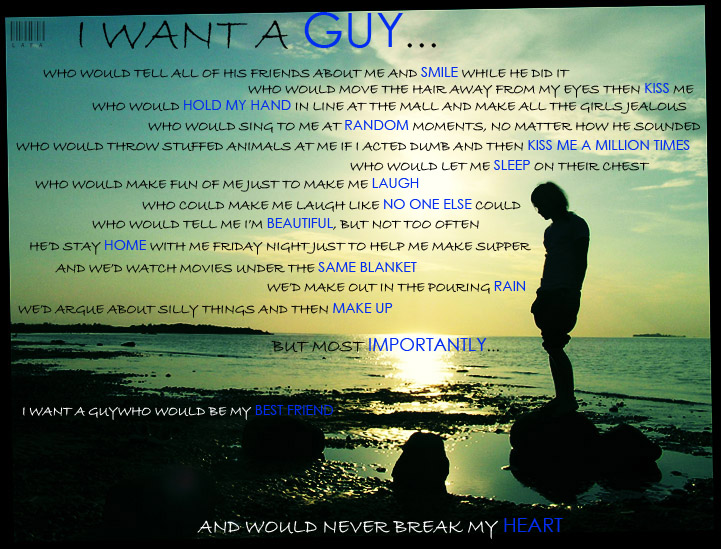 I want a guy...