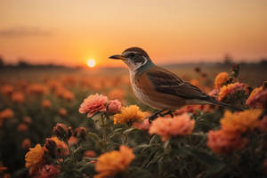 Default Bird flowers beautiful sunset 0 3df4a346-f