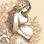 Pregnant woman illustration