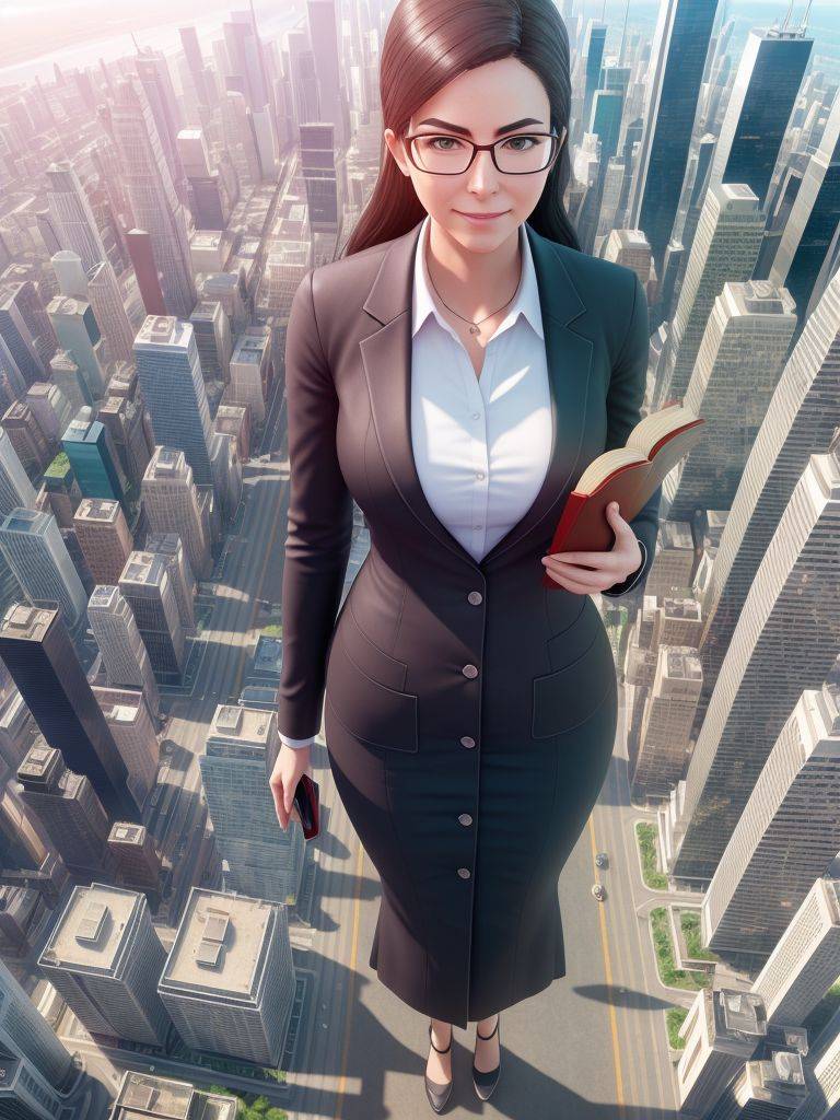 Giantess Teacher (AI created) by GirlEnlarger on DeviantArt