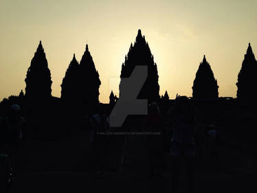 Sunset Behind Prambanam