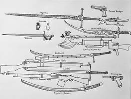 Weapons of Kairegorn- Protagonist Armaments