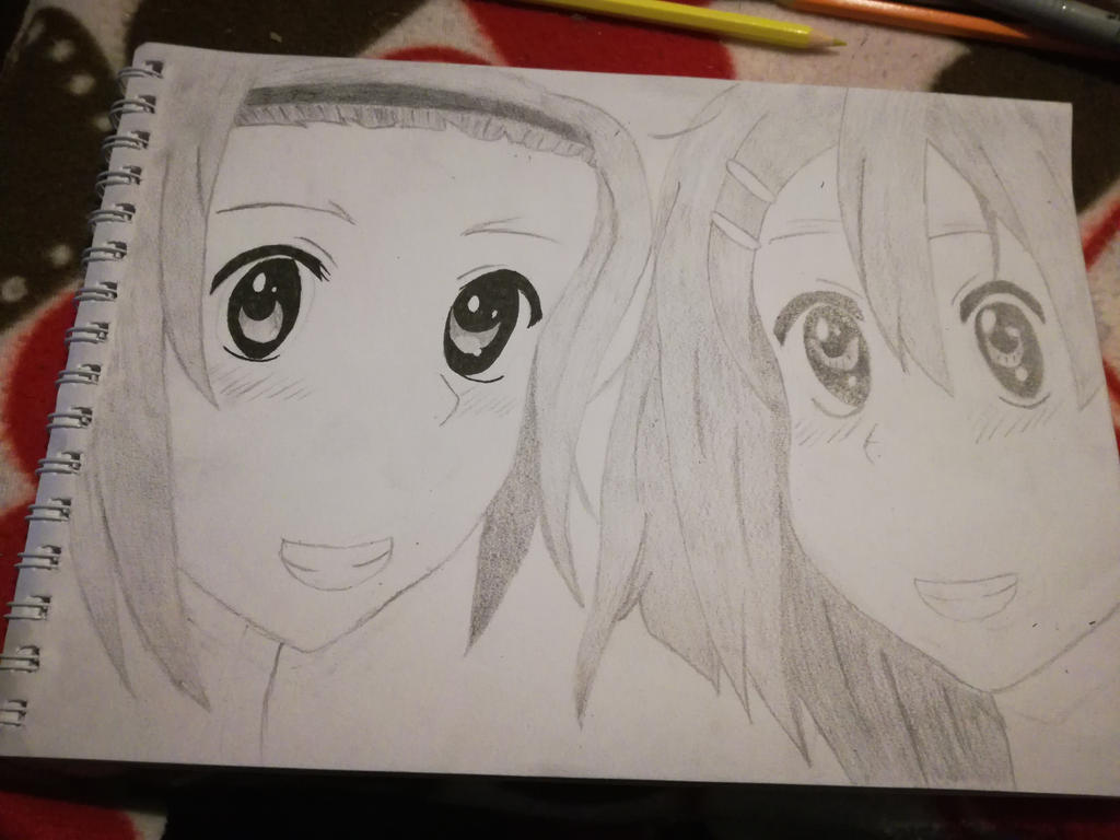 Ritsu and Yui by Phantomicious on DeviantArt