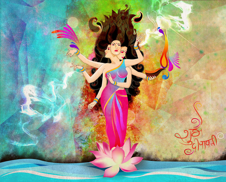 Diwali with Goddess Lakshmi
