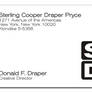Don Draper's Business Card