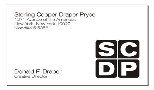 Don Draper's Business Card