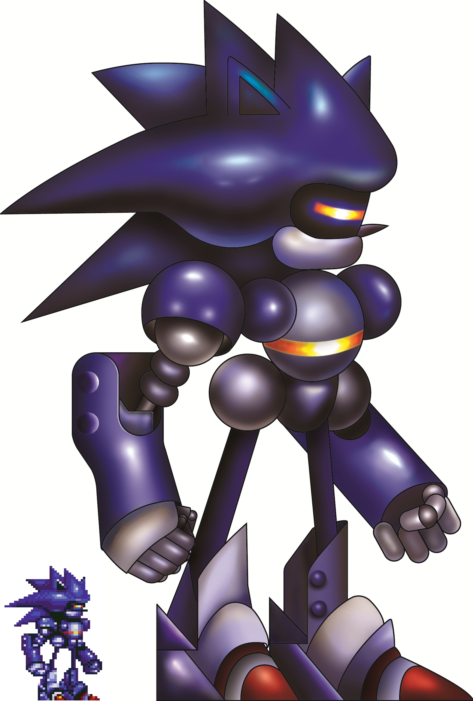 Mecha Sonic (Sonic Mania Adventures Style) by GardePickle on DeviantArt