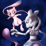 Mew and Mewtwo