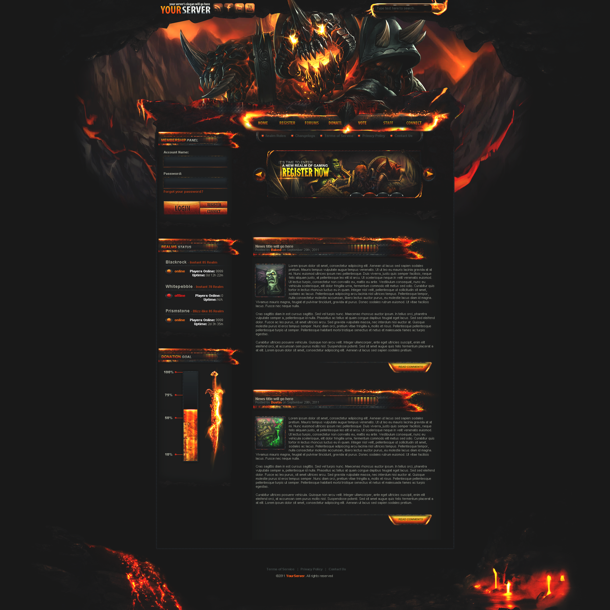 Molten Fiery Web Design