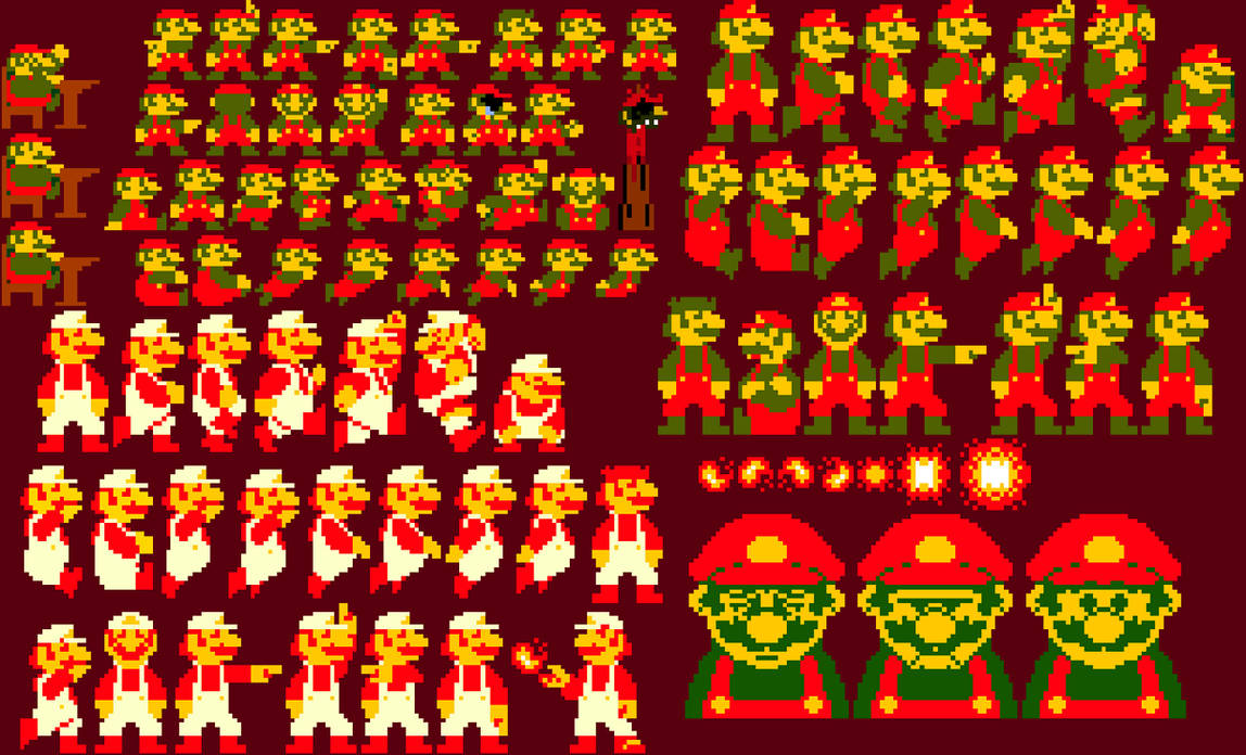 Luigi 85 Max Sprite sheet updated by Sp0ngeyB0i on DeviantArt