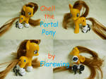 Chell the Portal Pony by flarewingpwny