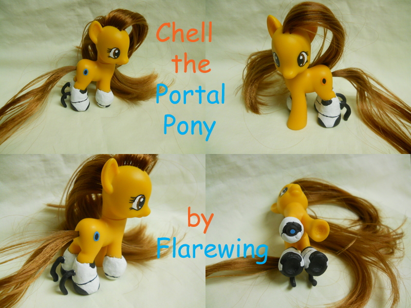 Chell the Portal Pony