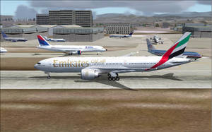 Emirates ready to go at LAX.