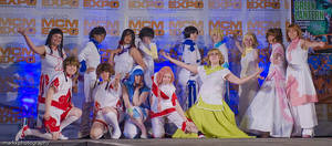 Clamp 3D Land cosplay group