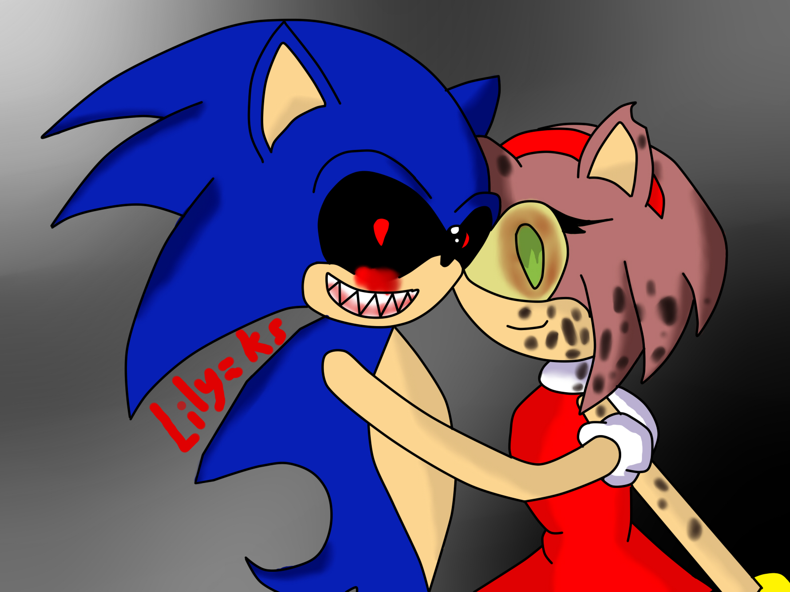 Exe Sonic Exe And Amy Kissing free images, download Exe Sonic Exe And...