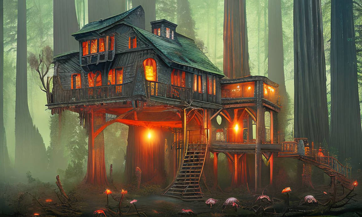 Treehouse Lights by KnightlyFrog6 on DeviantArt