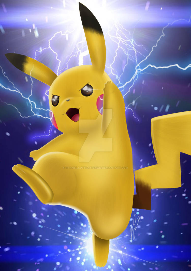 Pikachu Rear View 025 PIKACHU by RyansIllustrations28 on DeviantArt
