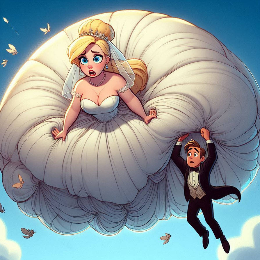 Billowing Subfusc Billowing Balloon Bride lift off 4! by Strawberry7621 on DeviantArt