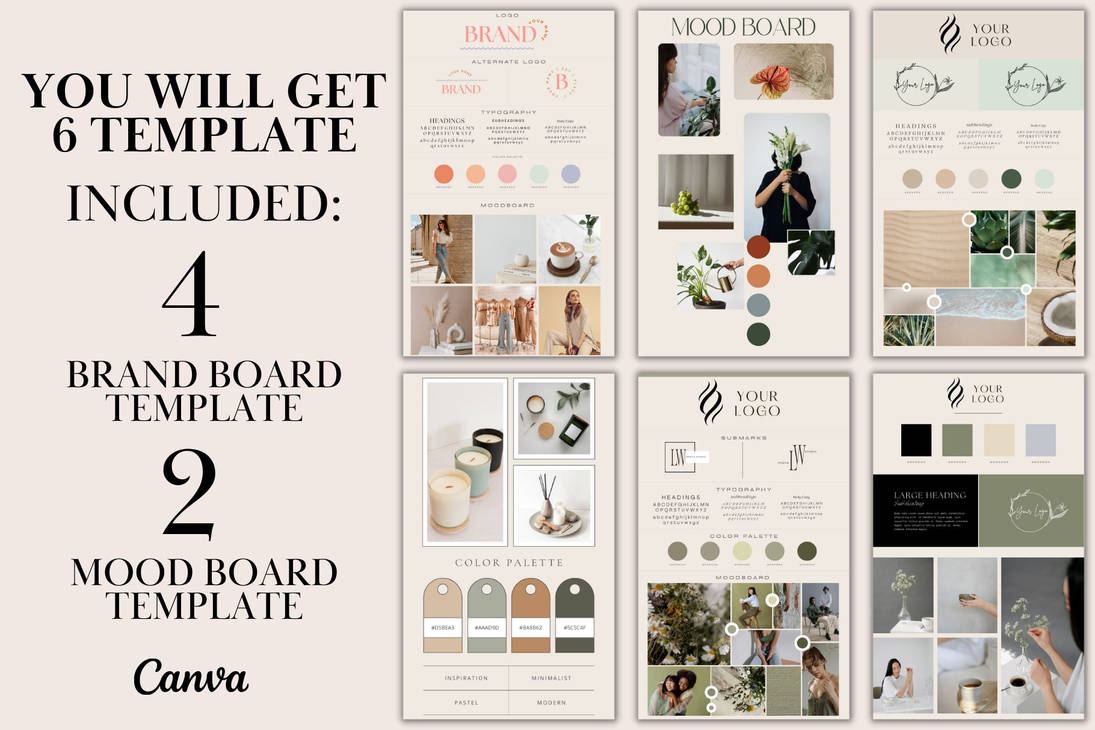 Elegant Brand Mood Board Templates by morphoryphon on DeviantArt