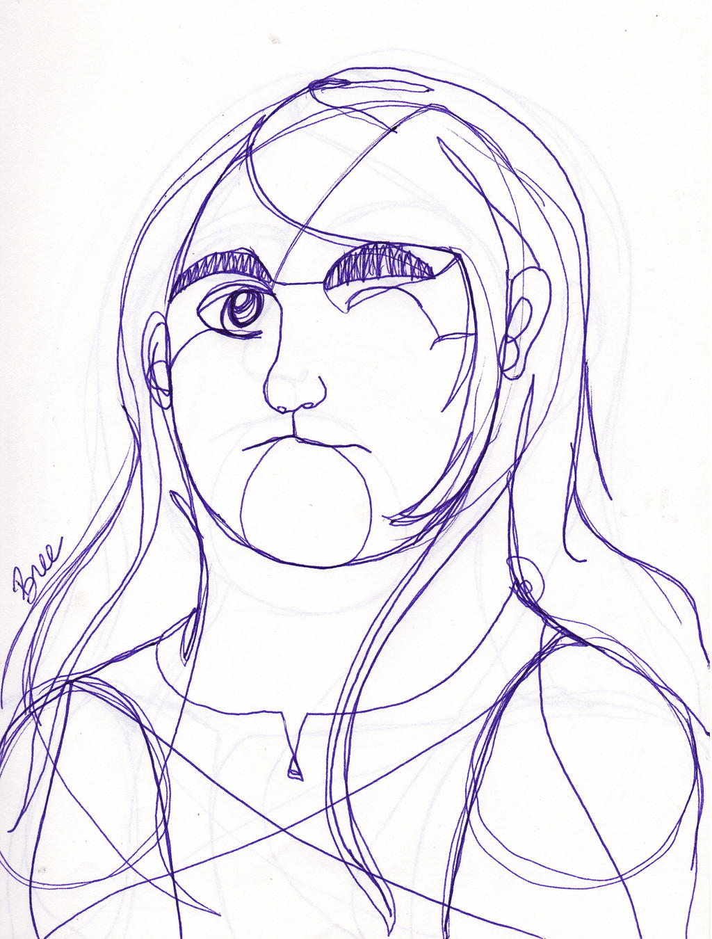 Continuous line portrait by DrizzleDaydream on DeviantArt