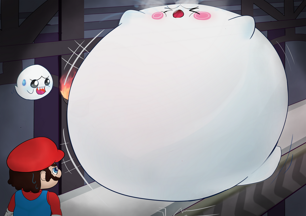 balloon boo blocks Mario's way! by koujikouji326 on DeviantArt