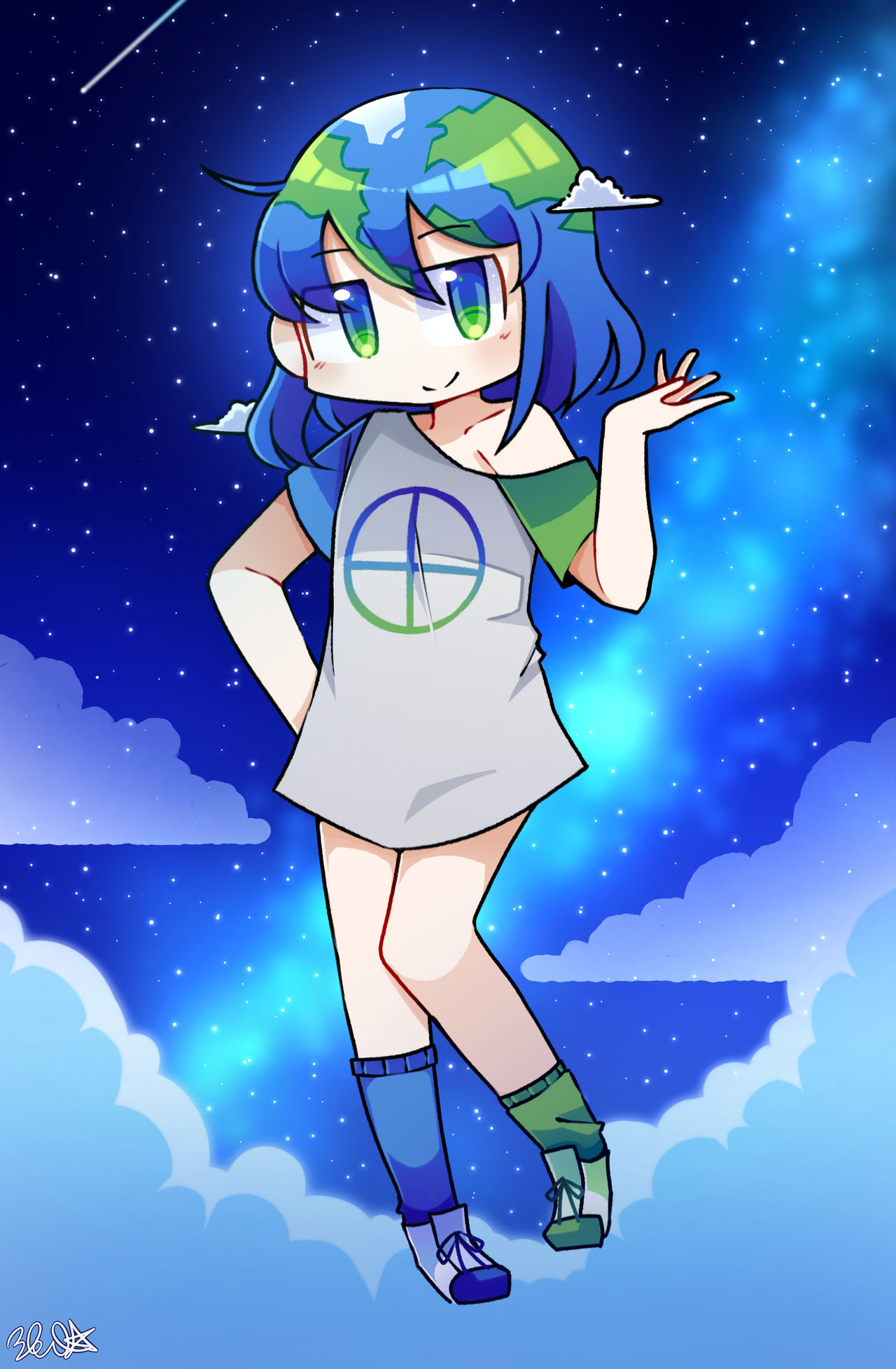earth but i make it person by StarEggs3 on DeviantArt