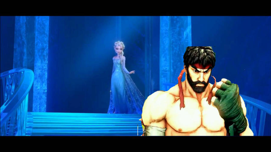 Elsa meets Bearded Ryu by CanerAkcay on DeviantArt